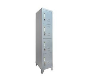 Locker ropero 4 puertas porta candado M1-04 gris Maletek