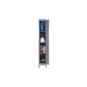 Locker ropero 4 puertas porta candado M1-04 gris Maletek