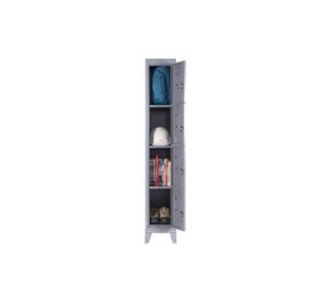Locker ropero 4 puertas porta candado M1-04 gris Maletek