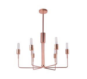 Lámpara colgar 6L E27 araña cobre Diseño 3