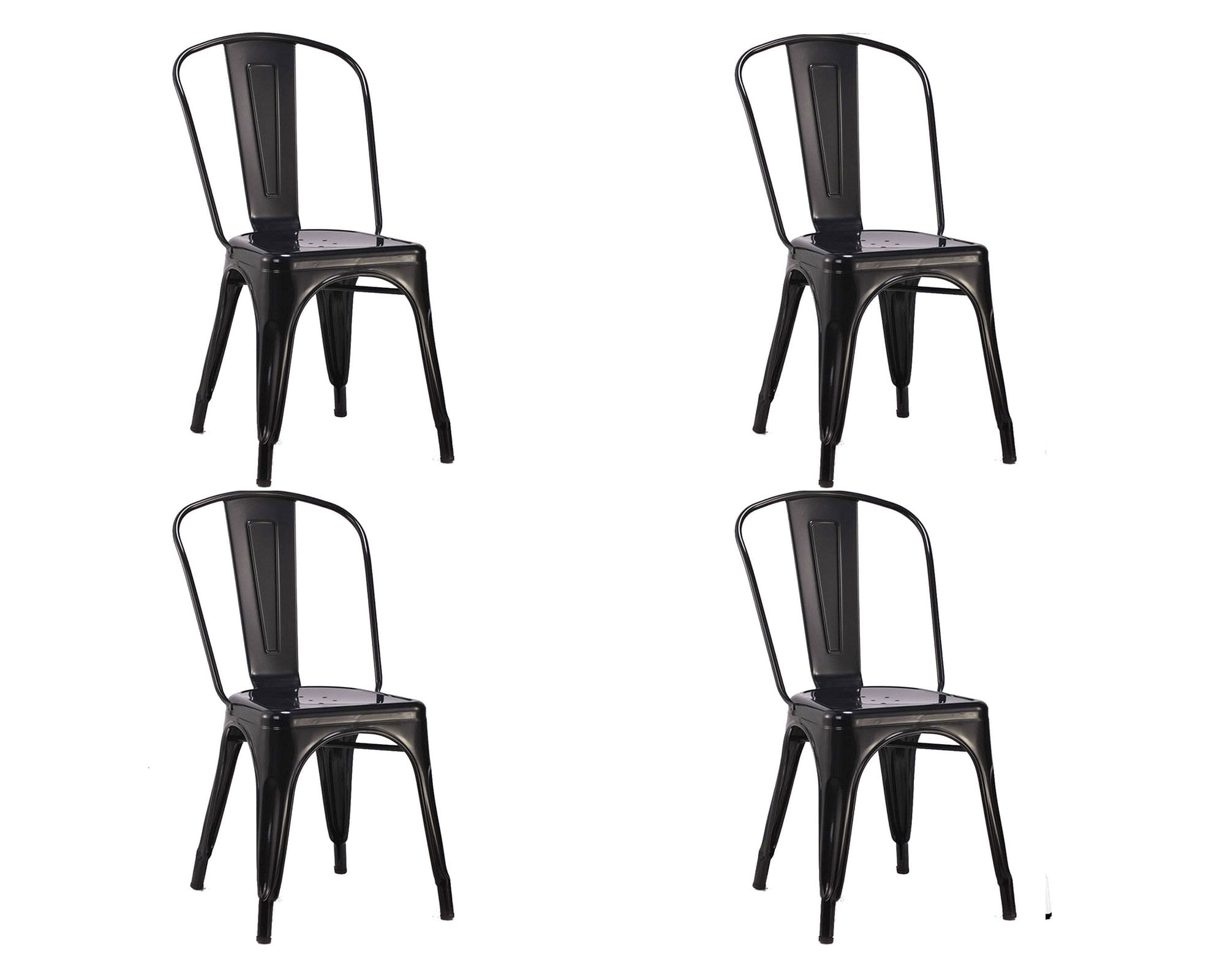 Idetex Silla Antique negro 4 unidades Idetex