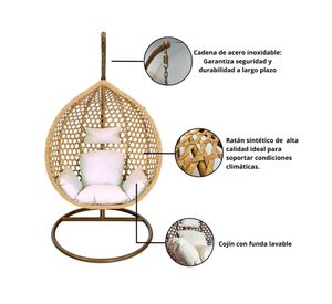 Silla colgante L caramelo El barco.