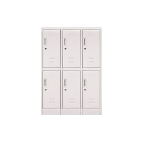 Locker office 6 puertas llave OLMN3-02 gris Maletek