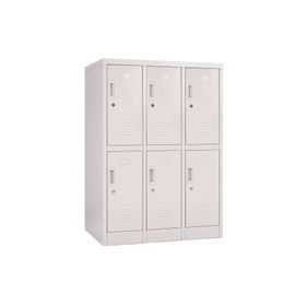 Locker office 6 puertas llave OLMN3-02 gris Maletek