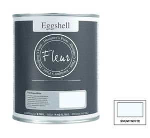 Pintura 750 ml Eggshell snow white semi satín Fleur