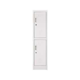 Locker office 2 puertas llave OLMN1-02 gris Maletek