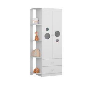 Ropero 2 puertas 2 cajones Kippi blanco Kidscool