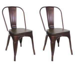 Silla Antique rustic cobre 2 unidades Idetex