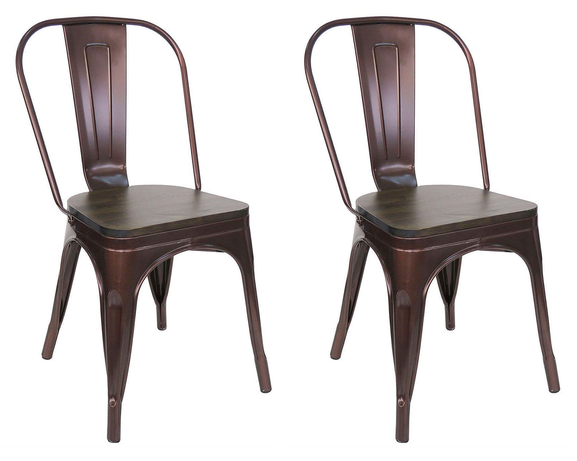 Idetex Silla Antique rustic cobre 2 unidades Idetex