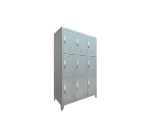 Locker ropero 9 puertas porta candado M3-03 gris Maletek