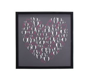 Cuadro 40x40 cm corazón marrón VGO