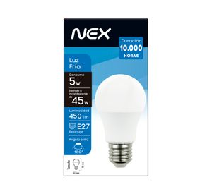 Ampolleta LED 5W E27 luz fría Nex