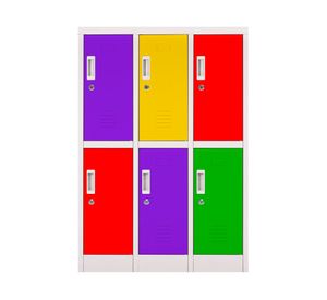 Locker office 6 puertas llave OLMN3-02 colores Maletek