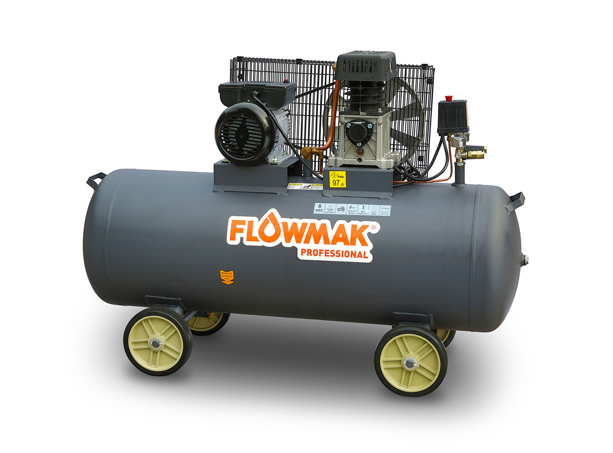 Compresor 3 HP 150 lt ZA65-150L Flowmak