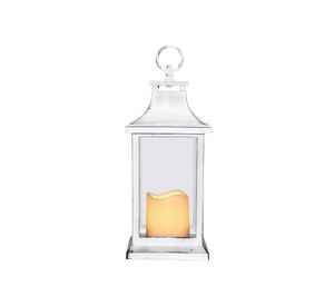 Fanal con vela LED blanco 2 unidades VGO