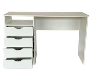 Escritorio blanco 78x120x40 cm 4 cajones