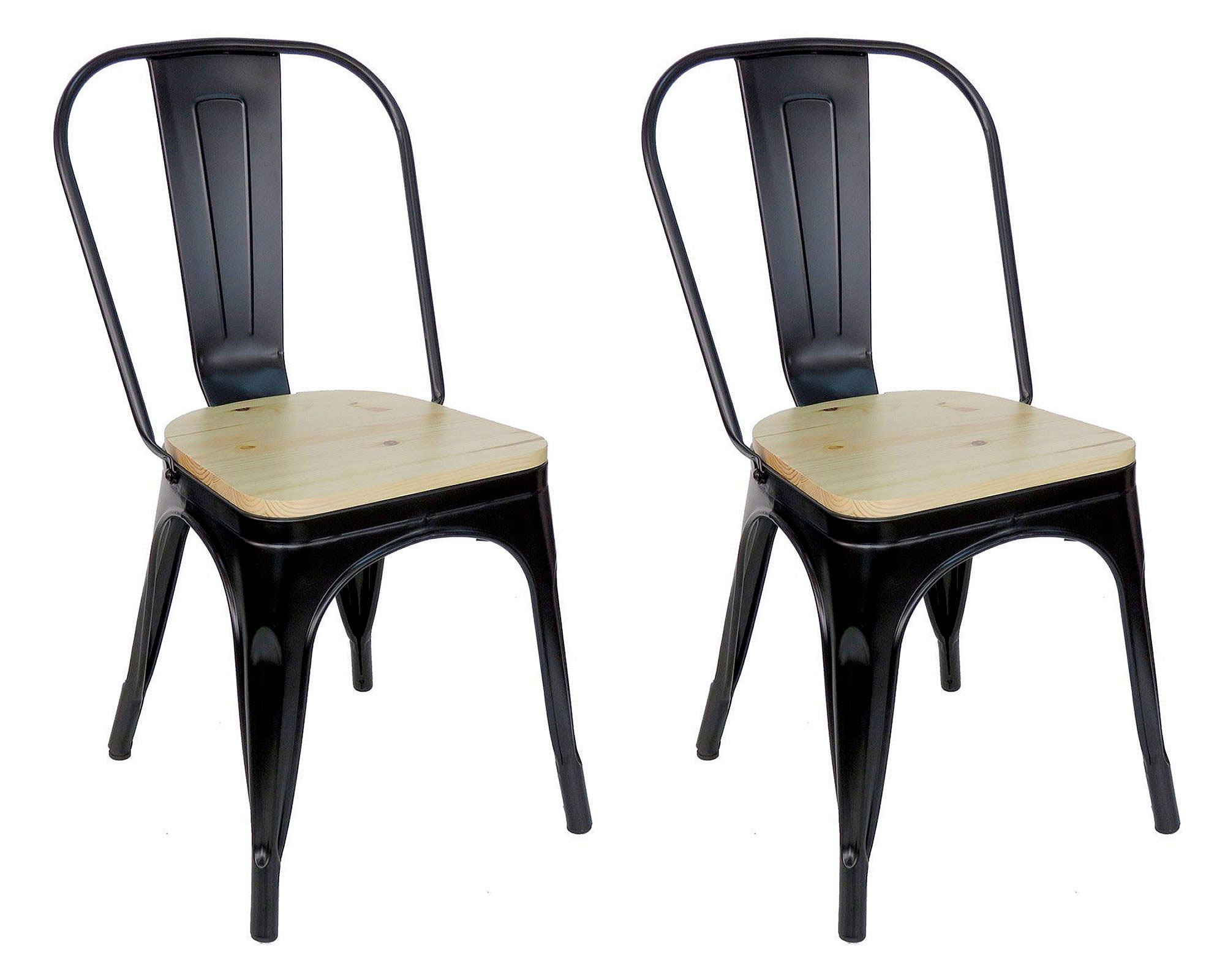Idetex Silla Antique rustic negro 2 unidades Idetex