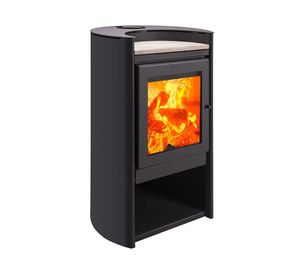 Estufa a leña 13500 Kcal/h Rondo 490 gris charcoal Amesti