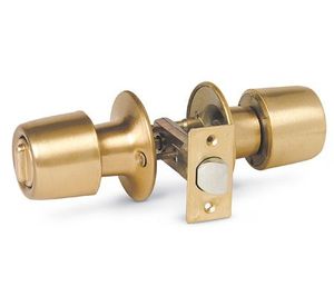 Cerradura tubular pomo libre paso bronce Urbano Poli