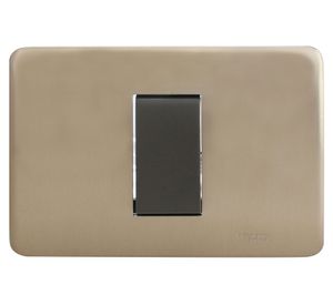 Interruptor simple iridium bronceado Schneider