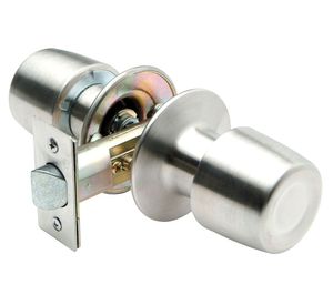 Cerradura tubular pomo libre paso plata Urbano Poli