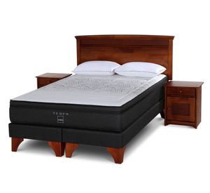 Cama europea king Tempo base dividida patas + set Veneto + almohadas Rosen
