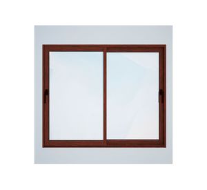 Ventana Aluminio 151x114 cm Termopanel Corredera Madera Mundo Glass