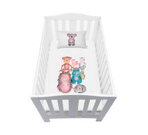 Cubreplumón colecho Animales blanco