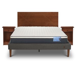 Cama europea curve Excellence plus 2 plazas + Set Villarrica Cic