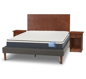 Cama europea curve Excellence plus 2 plazas + Set Villarrica Cic