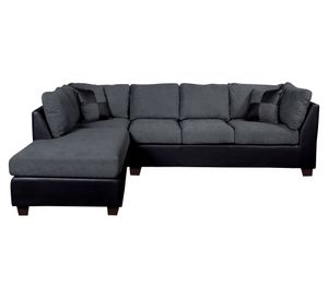 Sofá seccional izquierdo 5 cuerpos Padua gris