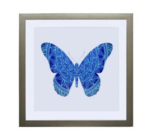 Cuadro Mariposa celeste 50x50 cm