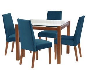 Comedor 4 sillas Barcelona azul Latam Home