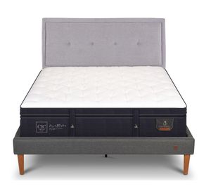 Cama europea curve Súper premium 2 plazas + respaldo Ganges Cic