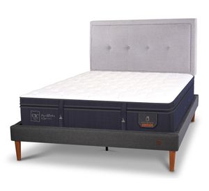 Cama europea curve Súper premium 2 plazas + respaldo Ganges Cic