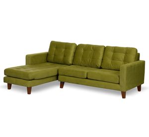 Sofá chaise izquierdo Nápoles verde Latam Home