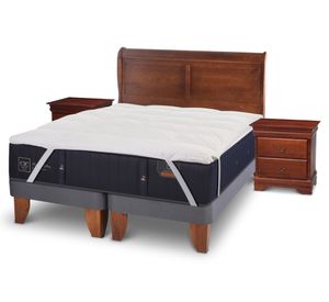 Cama europea king Premium dividida + set Miró + Bed Topper Cic