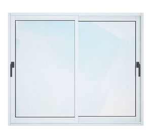 Ventana Aluminio 121x205 cm Termopanel Corredera Blanca Mundo Glass