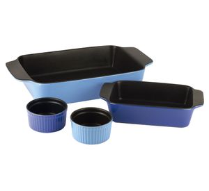 Asadera + ramekin Océano azul 4 piezas Fantuzzi.