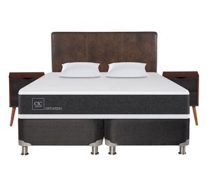 Box spring king Ortopedic B5 + set Baker/ Niger + almohadas viscoelásticas Cic