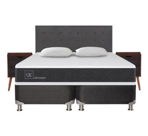 Box spring king Ortopedic B5 + set Éufrates/ Niger + almohadas Cic
