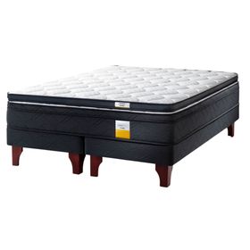 Cama europea full + topper x 190 cm + base dividida + patas Drimkip