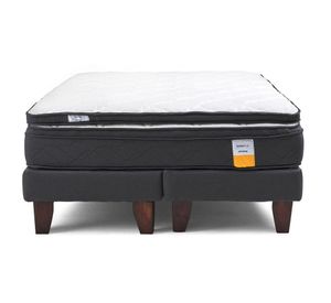 Cama europea full + topper x 190 cm + base dividida + patas Drimkip