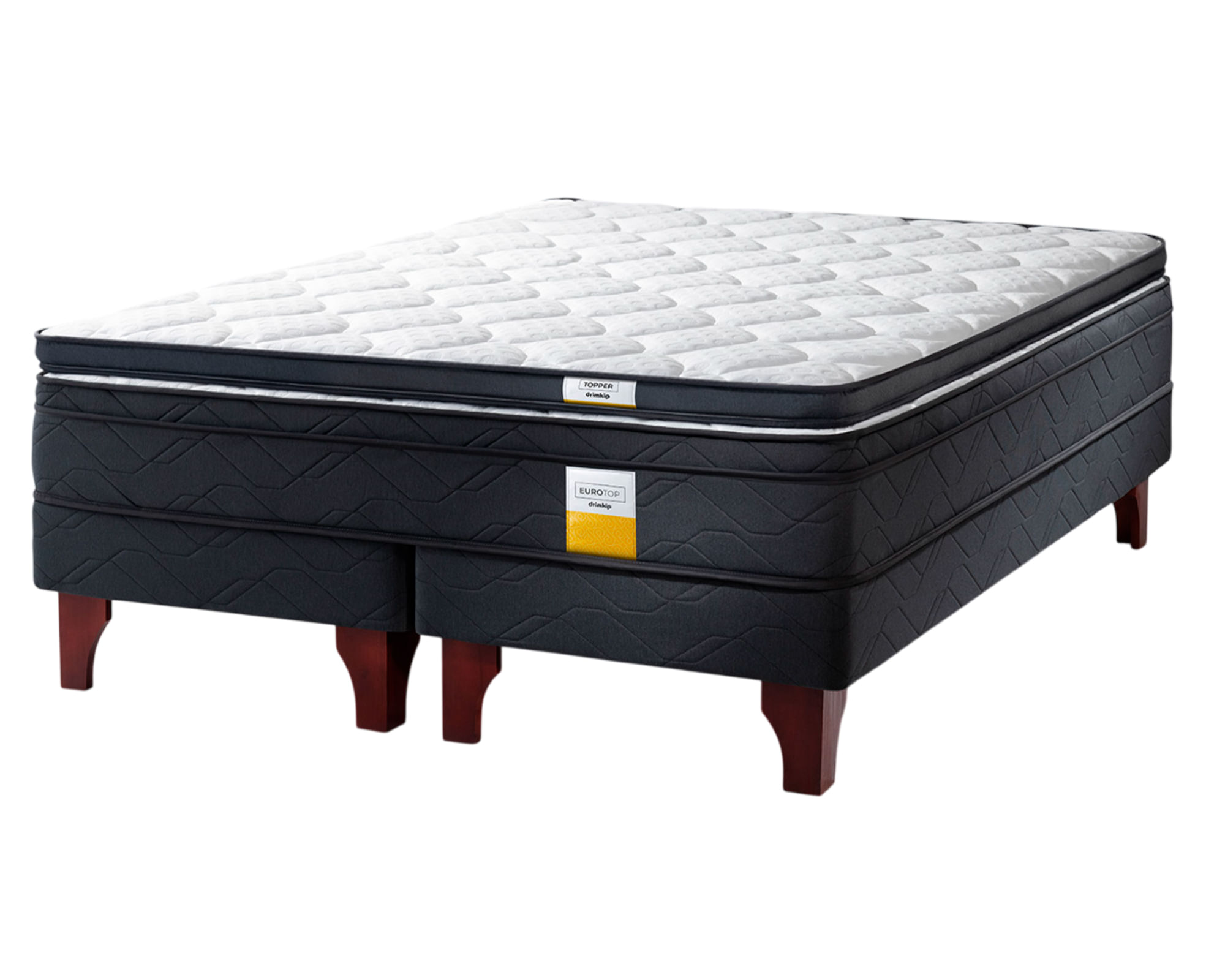 Drimkip Cama europea Eurotop Full base dividida + topper