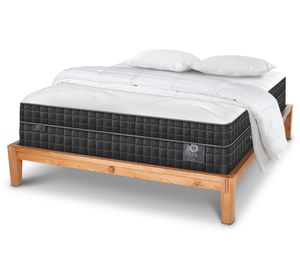 Cama europea Oak 2 plazas Lux + 2 almohadas viscoelásticas + plumón Cic