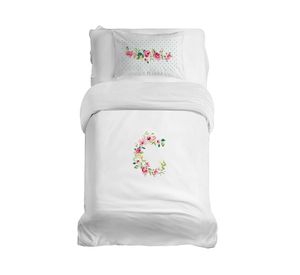 Cubreplumón transición Letras Vintage C blanco