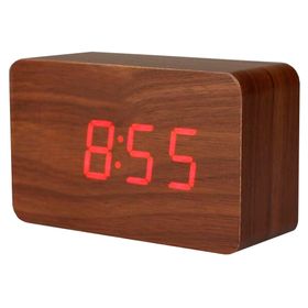Reloj de mesa Y19131-2 10x10x4 cm madera