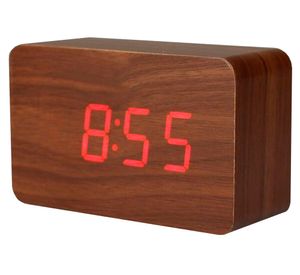 Reloj de mesa Y19131-2 10x10x4 cm madera