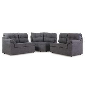 Sofá modular 5 cuerpos Roma tela gris