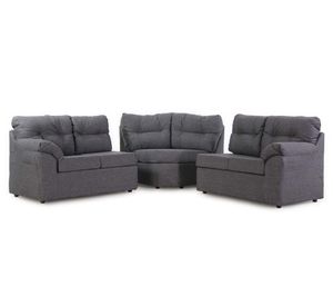 Sofá modular 5 cuerpos Roma tela gris